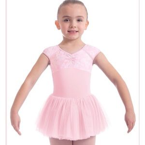 Mirella Printed Cap Sleeve Leotard w/Tutu - Size 4-6